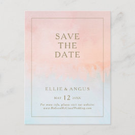 Convite de Verão Pôr do Sol Aquarela Save The Date