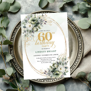 Convite de Verde Poeirento para 60º Aniversário co