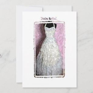 convite de vestido retrô