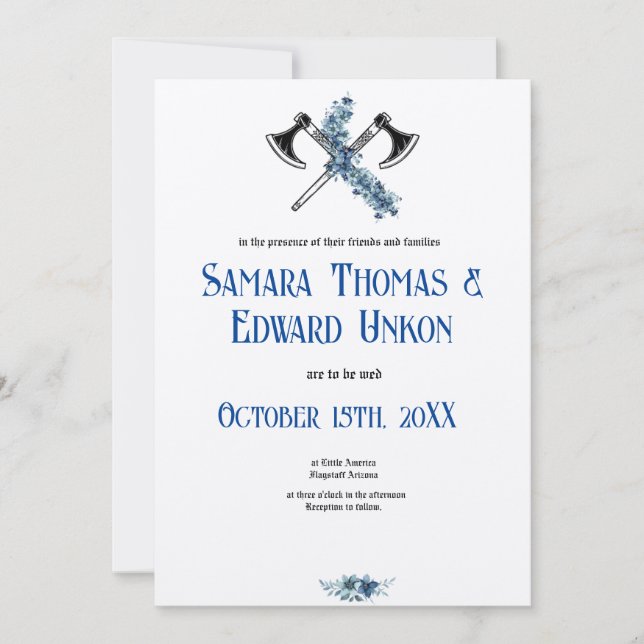 Convite de Viking Elegante (Frente)