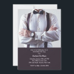 Convite de Visto Formal de Despedida de Solteiro<br><div class="desc">Vestido no seu melhor, este cavalheiro está se preparando para a festa. Convide seus amigos para se juntarem a ele com este convite para na moda. (PB) A placa é fácil de personalizar com seu texto, fonte, cor da fonte, opções de forma de papel e escolha de seis tipos de...</div>