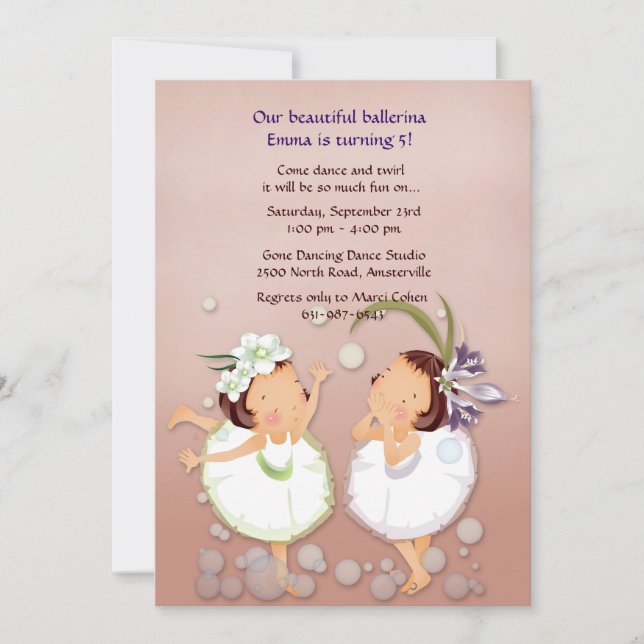 Convite delicado dos dançarinos (Frente)