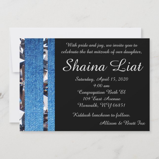 Convite Denim & Diamonds III (Frente)