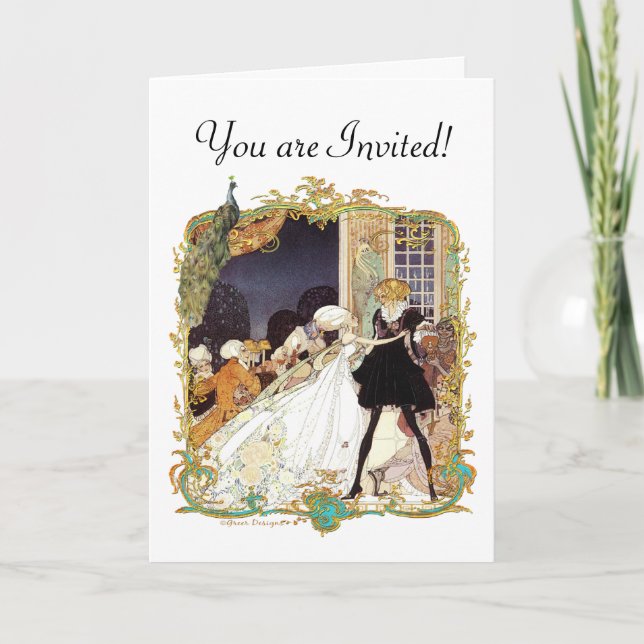 Convite Design de Arte com Estilo de Vintage da Bola de Co (Frente)