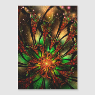 Convite design de flor fractal abstrato.
