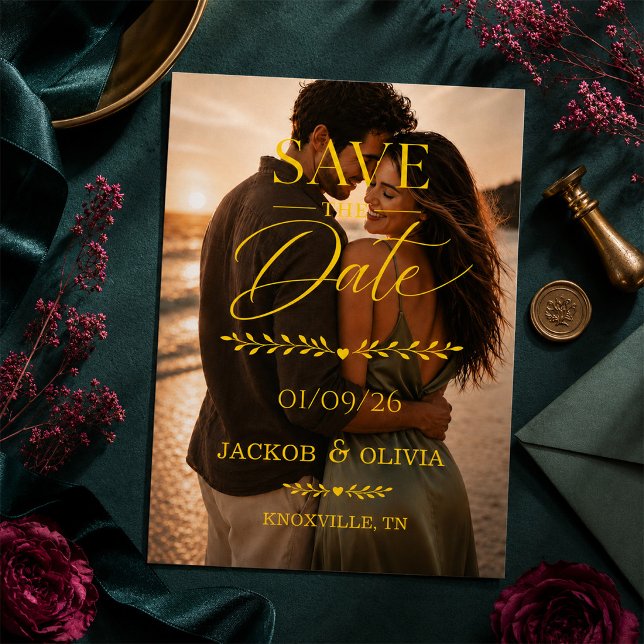 Convite Design Moderno de Data de Casamento Salvar a Data (modern_wedding_date_design_save_the_date)