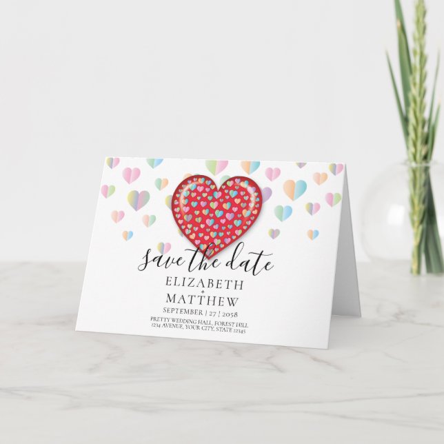 Convite Design Simples e Elegantes de Salvar a Data (Frente)