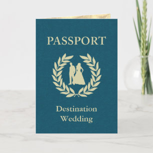 Convite destination wedding passport