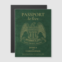 Destino de Passaporte Verde Casamento Salvar a Dat