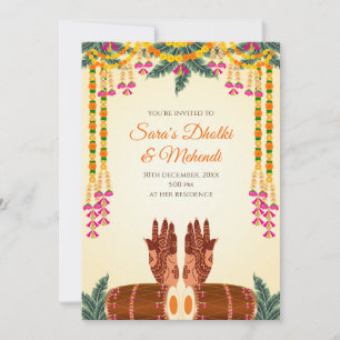 Convite Dholki e convites Mehendi