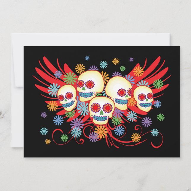 Convite Dia de los Muertos 5x7 (Frente)