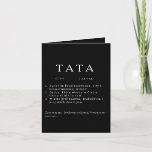 Convite Dia de os pais preto de definição TATA / placa de