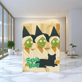 Convite Dia de Spa das Bruxas Humor Divertido