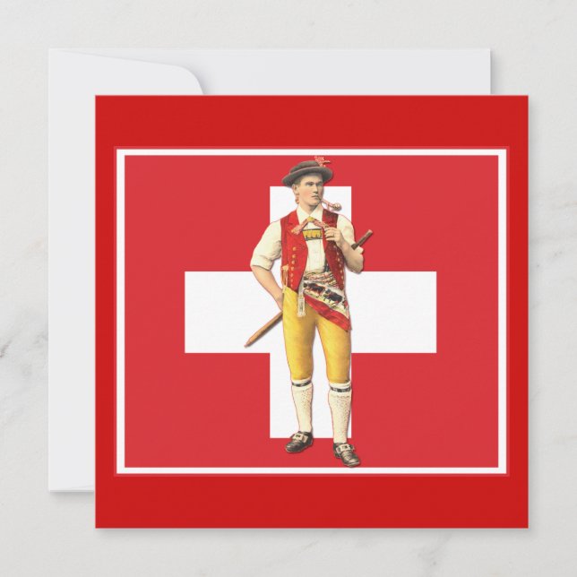 Convite dia nacional a um CHURRASCO suíço do 1º de (Frente)