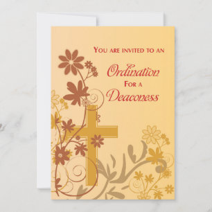 Convite Diaconisa para Cruz de Ordenação Redemoinh