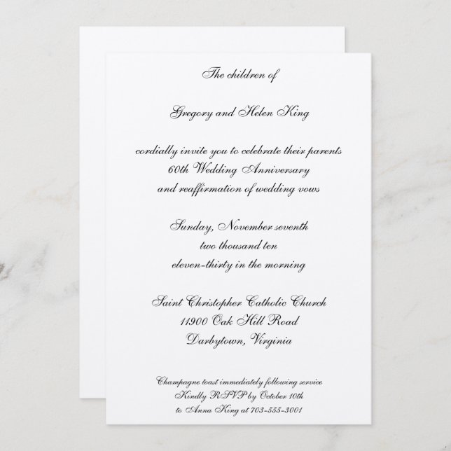 Convite Diamante e Platina (Frente/Verso)