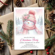 Convite Digital de Natal de Papai Noel Rosa Capric