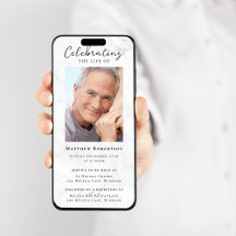 Convite Digital Funeral de Foto Marble