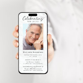 Convite Digital Funeral de Foto Marble