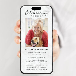 Convite Digital Funeral de Foto Marble