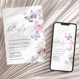 Convite digital ou impresso para chá de fraldas