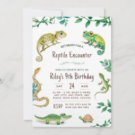 Convite Digital para o Cobra do Reptile Birthday