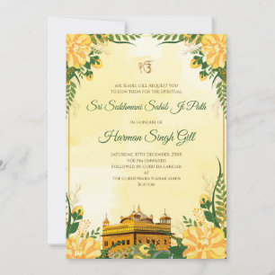 Convite digital para Sukhmani Sahib path Akhand pa