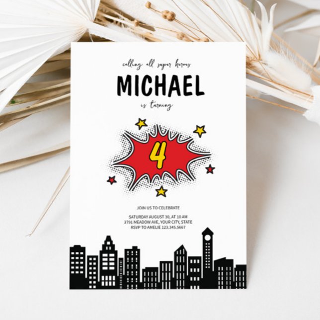 Convite Dinâmico para o 4º Aniversário do Super He (Criador carregado)