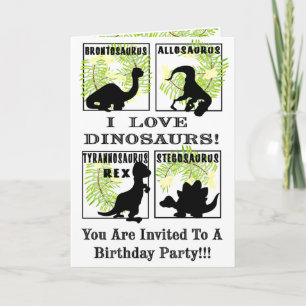 Convite Dinobites Birthday Party Invitaitons !