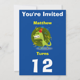 Convite Dinossauro Personalizado - Apelido de aniv