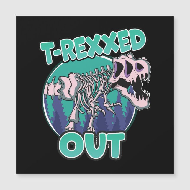 Convite Dinossauro T-Rexxed Out (Frente)