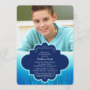 Convite distintivo da confirmação da foto da fé