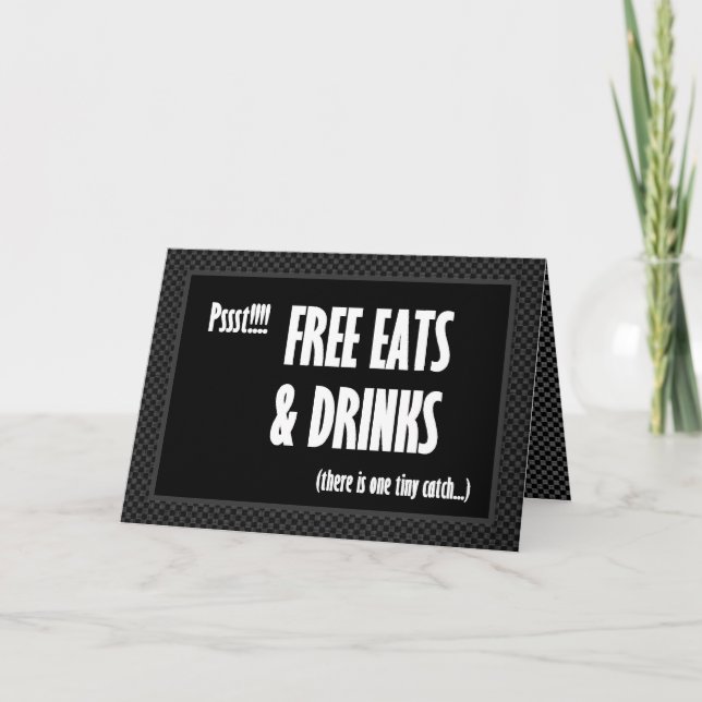 Convite Divertido para Padrinho Comida e Bebida Gr (Frente)