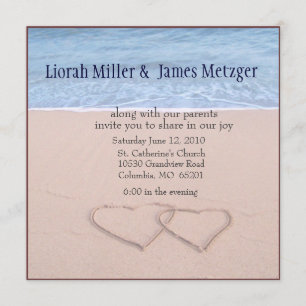 convite diy do casamento de praia