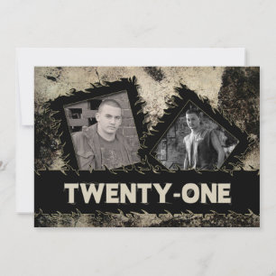 CONVITE do ANIVERSÁRIO 2ø - GRUNGE - DUAS FOTOS