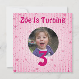 Convite do aniversário da estrela