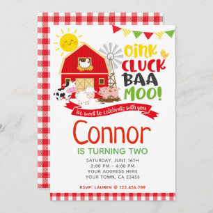 Convite do aniversário da fazenda, partido do