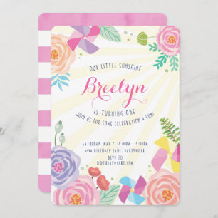 Convite do aniversário da luz do sol