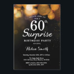 Convite do aniversário da surpresa Dourado do<br><div class="desc">Cartão do convite do aniversário da surpresa Dourado do brilho 60th. Aniversário adulto. Fundo Dourado de Bokeh do brilho. 13o 15o 16o 18o 10o 2ø 30o 40th 50th 60th 90 100th do 80 do 70. Alguma idade. Para uma personalização mais adicional, clique por favor "personalizam-no" botão e usam-nos nossa ferramenta...</div>