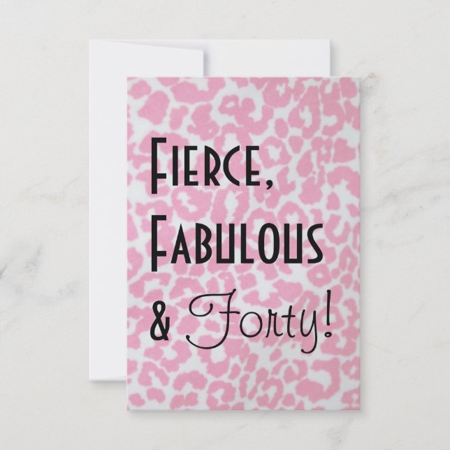 Convite do aniversário de 40 anos do impressão do (Frente)