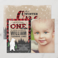 Convite do aniversário de ONEderland do inverno do