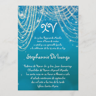 convite do aniversário de Quinceanera do reflexo