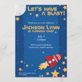Convite do aniversário de Rocketship