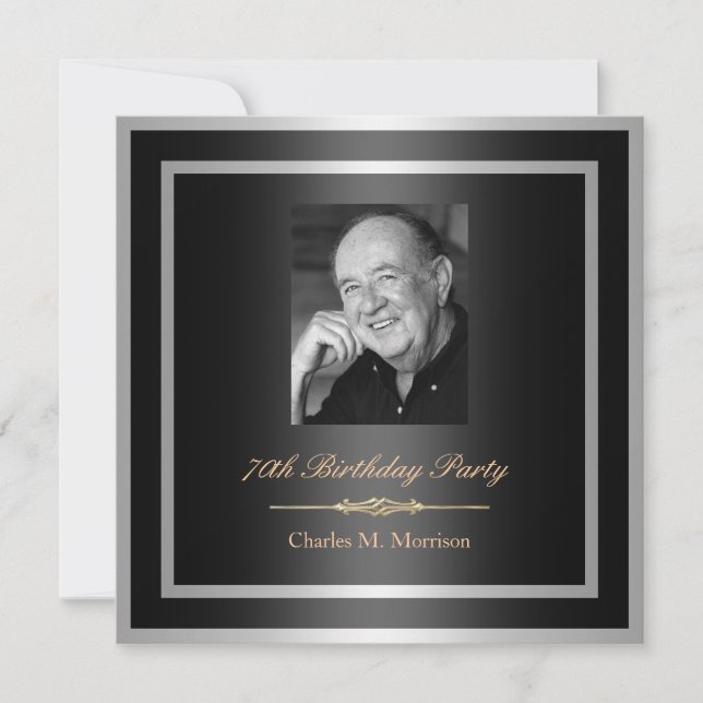 convite do aniversário do 70 - foto (Frente)