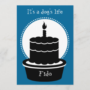 Convite do aniversário do cão - a vida & a Pata-