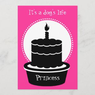 Convite do aniversário do cão - a vida & a Pata-ty