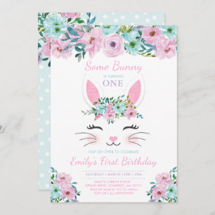 Convite do aniversário do coelho algum aniversário