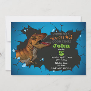 Convite do aniversário do dinossauro