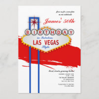 Convite do aniversário do estilo de Las Vegas