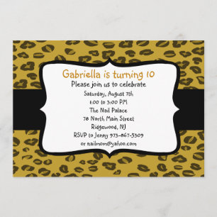 Convite do aniversário do impressão da chita